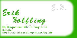 erik wolfling business card